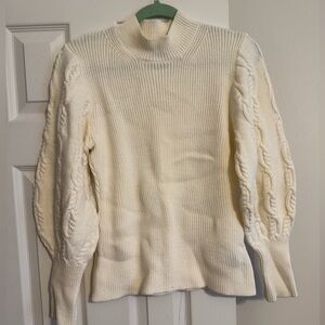 Elegant Cream Turtleneck Sweater